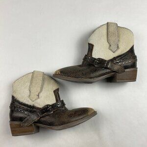 Sterling River Cow Fur & Leather Boots Size 9.5 Sterling River
